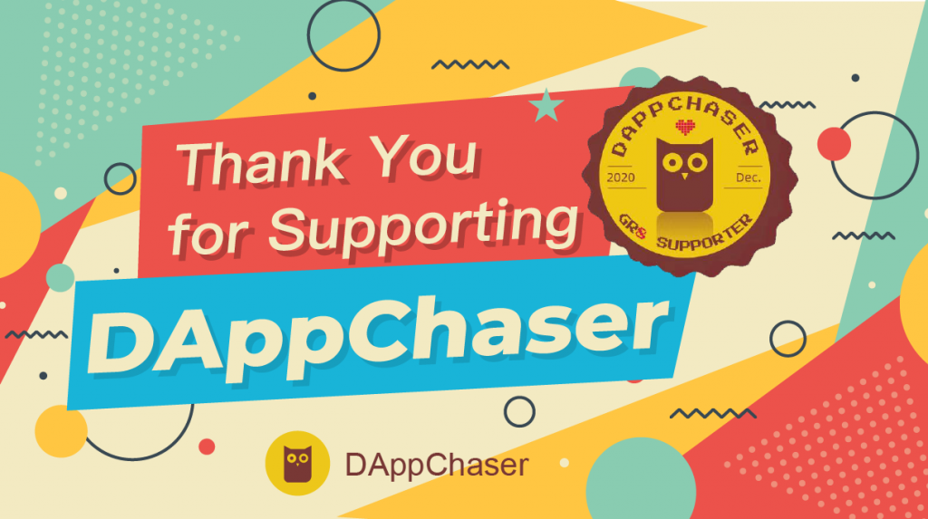 DAppChaser GR8 Supporter Badge (EN)